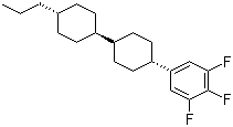 结构式 CAS# 131819-23-3, 反式-4-(3,4,5-三氟苯基)-反式-4'-丙基联二环己烷