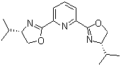 structure of CAS# 131864-67-0, 2,6-Bis[(4R)-(+)-isopropyl-2-oxazolin-2-yl]pyridine