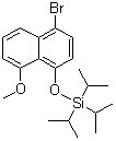 structure of CAS# 1319715-16-6, 1-Bromo-5-methoxy-4-[[tris(1-methylethyl)silyl]oxy]naphthalene