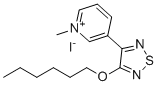 3-(4-Hexyloxy-1,2,5-thiadiazol-3-YL)-1-methylpyridinium iodide molecular structure (CAS 131988-19-7)