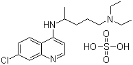 Chloroquine sulfate  molecular structure (CAS 132-73-0)