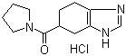 1-Pyrrolidinyl(4,5,6,7-tetrahydro-1H-benzimidazol-6-yl)methanone hydrochloride molecular structure (CAS 132036-42-1)