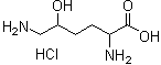 结构式 CAS# 13204-98-3, 5-羟基-DL-赖氨酸盐酸盐