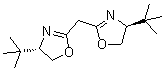 结构式 CAS# 132098-54-5, 双((4S)-4-叔丁基-4,5-二氢恶唑-2-基)甲烷