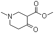 结构式 CAS# 13221-89-1, 1-甲基-4-哌啶酮-3-羧酸甲酯