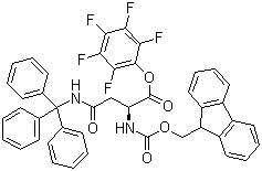 N-Fmoc-N'-trityl-L-asparagine pentafluorophenyl ester molecular structure (CAS 132388-64-8)