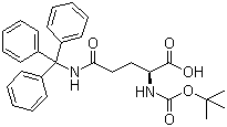 N-Boc-N'-trityl-L-glutamine molecular structure (CAS 132388-69-3)