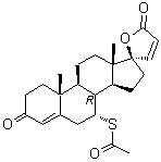 (7alpha,17alpha)-7-(Acetylthio)-17-hydroxy-3-oxopregna-4,20-diene-21-carboxylic acid gamma-lactone molecular structure (CAS 132458-33-4)