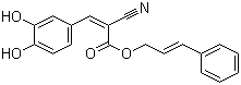 structure of CAS# 132465-11-3, Cinnamyl 3,4-dihydroxy-alpha-cyanocinnamate;CDC; (E,Z)-2-Cyano-3-(3,4-dihydroxyphenyl)-2-propenoic acid 3-phenyl-2-propenyl ester