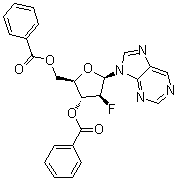 9-(3,5-Di-O-benzoyl-2-deoxy-2-fluoro-beta-D-arabinofuranosyl)-9H-purine molecular structure (CAS 132723-01-4)