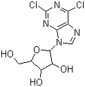 2,6-二氯嘌呤核苷分子结构 (CAS 13276-52-3)