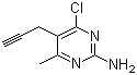 4-Chloro-6-methyl-5-(2-propynyl)-2-pyrimidinamine molecular structure (CAS 132938-37-5)