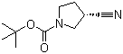 结构式 CAS# 132945-78-9, (S)-1-Boc-3-氰基吡咯烷; (S)-3-氰基-1-吡咯烷甲酸叔丁酯