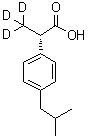(2S)-3,3,3-Trideuterio-2-[4-(2-methylpropyl)phenyl]propanoic acid molecular structure (CAS 1329643-44-8)