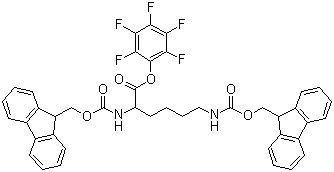 N,N'-Bis[(9H-Fluoren-9-ylmethoxy)carbonyl]-L-lysine pentafluorophenyl ester molecular structure (CAS 132990-14-8)