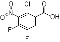 structure of CAS# 132992-44-0, 2-Chloro-4,5-difluoro-3-nitrobenzoic acid