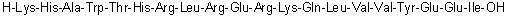 L-Lysyl-L-histidyl-L-alanyl-L-tryptophyl-L-threonyl-L-histidyl-L-arginyl-L-leucyl-L-arginyl-L-alpha-glutamyl-L-arginyl-L-lysyl-L-glutaminyl-L-leucyl-L-valyl-L-valyl-L-tyrosyl-L-alpha-glutamyl-L-alpha-glutamyl-L-isoleucine molecular structure (CAS 1330060-93-9)