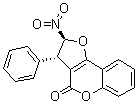 trans-2,3-Dihydro-2-nitro-3-phenyl-4H-furo[3,2-c][1]benzopyran-4-one molecular structure (CAS 133116-26-4)