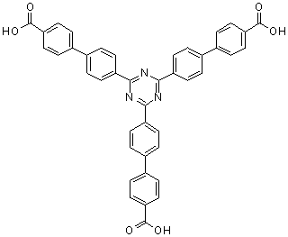 4'-[4,6-Bis(4'-carboxy[1,1'-biphenyl]-4-yl)-1,3,5-triazin-2-yl]-[1,1'-biphenyl]-4-carboxylic acid molecular structure (CAS 1331756-62-7)