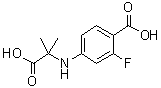 4-[(1-Carboxy-1-methylethyl)amino]-2-fluorobenzoic acid molecular structure (CAS 1332524-02-3)
