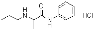 2-(Propylamino)propionanilide hydrochloride molecular structure (CAS 13327-14-5)