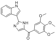 structure of CAS# 1332881-26-1, Sabizabulin;VERU-111; [2-(1H-indol-3-yl)-1H-imidazol-5-yl]-(3,4,5-trimethoxyphenyl)methanone
