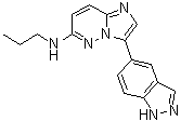 3-(1H-Indazol-5-yl)-N-propylimidazo[1,2-b]pyridazin-6-amine molecular structure (CAS 1333377-65-3)