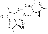 Lactacystin molecular structure (CAS 133343-34-7)