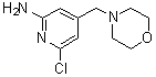 6-Chloro-4-(4-morpholinylmethyl)-2-pyridinamine molecular structure (CAS 1334294-43-7)