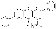 Benzyl 2-acetamido-2-deoxy-4,6-O-benzylidene-alpha-D-glucopyranoside molecular structure (CAS 13343-63-0)