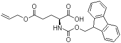 structure of CAS# 133464-46-7, Fmoc-L-glutamic acid 5-allyl ester;Fmoc-Glu(OAll)-OH