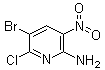 structure of CAS# 1335057-22-1, 5-Bromo-6-chloro-3-nitro-2-pyridinamine