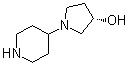 (3S)-1-(4-Piperidinyl)-3-pyrrolidinol molecular structure (CAS 1335116-38-5)