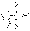 1-(2,2-Dimethoxyethyl)-1,4-dihydro-3-methoxy-4-oxo-2,5-pyridinedicarboxylic acid 2-ethyl 5-methyl ester molecular structure (CAS 1335210-28-0)