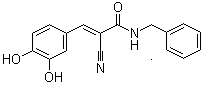 Tyrphostin AG 490 molecular structure (CAS 133550-30-8)