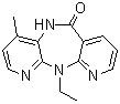 11-Ethyl-5,11-dihydro-4-methyl-6H-dipyrido[3,2-b:2',3'-e][1,4]diazepin-6-one molecular structure (CAS 133627-17-5)