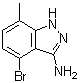 结构式 CAS# 1337881-26-1, 4-溴-7-甲基-1H-吲唑-3-胺