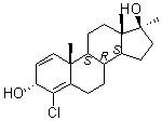 (3alpha,17beta)-4-Chloro-17-methylandrosta-1,4-diene-3,17-diol molecular structure (CAS 1338221-87-6)
