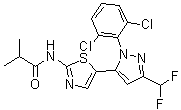 N-[5-[1-(2,6-Dichlorophenyl)-3-(difluoromethyl)-1H-pyrazol-5-yl]-2-thiazolyl]-2-methylpropanamide molecular structure (CAS 1338247-35-0)