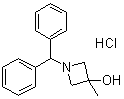 structure of CAS# 133891-86-8, 1-(Diphenylmethyl)-3-methyl-3-azetidinol hydrochloride