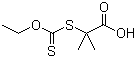 2-((Ethoxythioxomethyl)thio)-2-methylpropanoic acid molecular structure (CAS 133944-74-8)