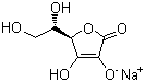 结构式 CAS# 134-03-2, 抗坏血酸钠; 维生素 C 钠; L-(+)-苏糖型-2,3,4,5,6-五羟基-2-己烯酸-4-内酯钠