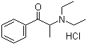Amfepramone hydrochloride molecular structure (CAS 134-80-5)
