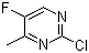 structure of CAS# 134000-96-7, 2-Chloro-5-fluoro-4-methylpyrimidine