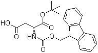 Fmoc-D-Aspartic acid 1-tert-butyl ester molecular structure (CAS 134098-70-7)