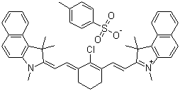 2-[2-[2-Chloro-3-[2-(1,3-dihydro-1,1,3-trimethyl-2H-benz[e]indol-2-ylidene)ethylidene]-1-cyclohexen-1-yl]ethenyl]-1,1,3-trimethyl-1H-benz[e]indolium salt with 4-methylbenzenesulfonate (1:1) molecular structure (CAS 134127-48-3)