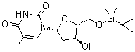 2'-Deoxy-5'-O-[(1,1-dimethylethyl)dimethylsilyl]-5-iodouridine molecular structure (CAS 134218-81-8)
