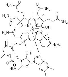 结构式 CAS# 13422-51-0, 羟钴胺; 维生素 B12b
