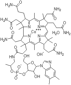 Aquocobalamin hydroxide molecular structure (CAS 13422-52-1)