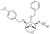 1,6-Anhydro-2-azido-2-deoxy-4-O-[(4-methoxyphenyl)methyl]-3-O-(phenylmethyl)-beta-D-glucopyranose molecular structure (CAS 134221-42-4)